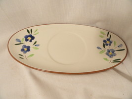 Stangl Country Cardens Gravy Underplate Blue Flowers Mint - £3.18 GBP