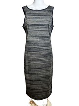 New Max Studio Specialty Dress Women&#39;s M Medium Gray Pencil Sleeveless - AC - $21.59