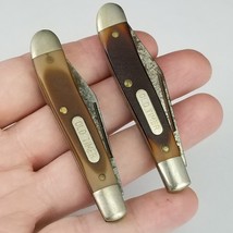 Vintage Schrade pocket knife lot x2 USA 120T Old Timer Folding - $736.95 MXN