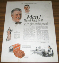 1924 PRINT MAGAZINE AD~LIFEBUOY BAR SOAP~MEN! THERES KICK IN IT - $15.28