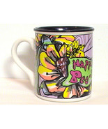 Happy Bee Day Coffee Mug Cup Birthday Abstract Art Psychedelic 1997 Flow... - £6.31 GBP