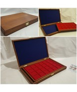 Boxset Superior Mahogany And Blue With 1 Tray IN Wood For Coins&amp;more - £64.63 GBP+