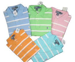 NEW Polo Ralph Lauren Polo Shirt!  Pink Green Orange Blue  Smooth Cotton - £34.57 GBP