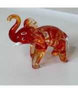 Lenox Red Orange Swirl Glass Elephant Figurine Collectible Home Decor Sc... - $459.19 MXN