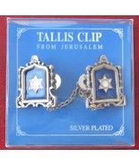 Star of David silver plated Jerusalem TALIT CLIPS tallis talis tallit shawl - £14.34 GBP