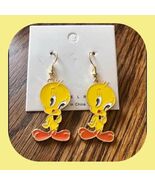 New Cute Looney Tunes Tweety Bird Enamel Earrings Perfect Gift  - $12.00