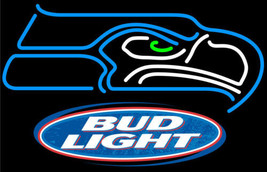 New Bud Light Seattle Seahawks Beer Neon Sign 20&quot;x16&quot; - £121.17 GBP