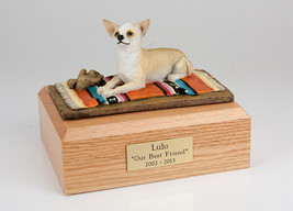 Chihuahua, Laying Pet Cremation Urn Available in 3 Diff Colors &amp; 4 Sizes - £126.96 GBP+