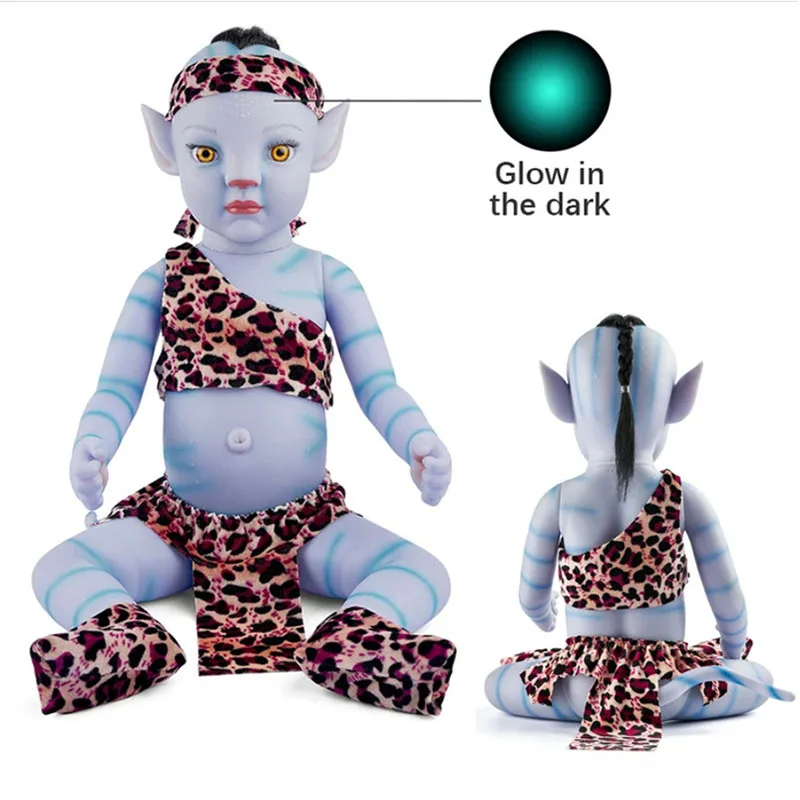 30/50cm Rebirth Avatar 2 Doll Glow-in-the-dark Movie Same Characters Doll Eyes - £34.13 GBP+