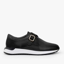 The Luxe Black Buffalo Leather Women Sneaker image 3