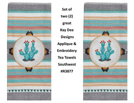 KAY DEE DESIGNS Two &quot;Southwest Cactus&quot; R3877 Jacquard Tea Towels~18&quot;x28″... - $15.96