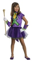 Dc Super Villain Collection Joker Girl&#39;S Costume With Tutu Dress, Medium - £64.62 GBP