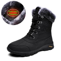 Winter Men Snow Boots Warm Plush Long Boots Big Size 47 46 Outdoor Mens Sneakers - £59.92 GBP