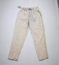 NOS Vintage 90s Streetwear Mens 34x34 Pleated Acid Wash Tapered Leg Deni... - $74.20