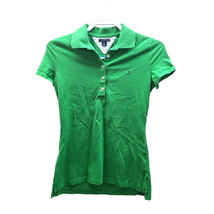 Tommy Hilfiger Women&#39;s Fitted Polo Short Sleeve Kelly Green Size Small - £8.52 GBP