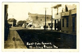 East Side Square Bowling Green Missouri Real Photo Postcard 1935 - £14.22 GBP