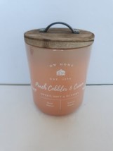 Dw Home Peach Cobbler &amp; Cream 8.5 Oz Single Wick, 33 Hour Burn Time - £15.02 GBP