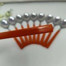 10X Anacapa Stainless Cubed Plastic Handle Burnt Orange TEASPOON 6.25&quot; Vtg - $24.98