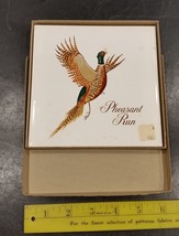 Vintage ScreenCraft Pheasant Run Cork Back 6” Ceramic Tile, Trivet or Hanging - £11.98 GBP