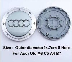 For Audi 4PCS 147mm Wheel Hub Center Caps  A6 C5 A4 B7 TT A8 Old Model R... - $98.99