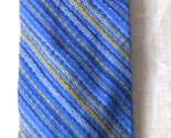 Jollys Toggery Ranleigh Quality Mens Tie Silk Polyester Woven Blue Gold ... - $13.37