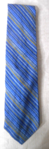 Jollys Toggery Ranleigh Quality Mens Tie Silk Polyester Woven Blue Gold ... - £10.45 GBP