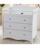 3-Drawer Changing Table, Wood Infant Diaper Changing Station, Baby Dress... - €158,29 EUR