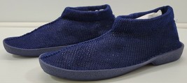 Jackie Women Navy Blue Woven Shoe Slipper XL Rubber Soles - $110.53 MXN