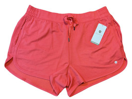 Apana Womens Yoga Lifestyle Hot Pink Yoga Shorts Activewear Teaberry w Pockets L - £15.81 GBP