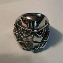 Star Wars Adult Mens Stormtrooper Ring Silver Stainless Steel Size 10 - $19.99