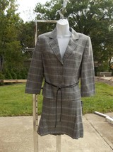 Nwt Tahari A.Levine Gray&amp;Purple Plaid Skirt Suit 10P $280 - £88.46 GBP