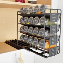 Pull Out Spice Rack Organizer With 20 Jars, Heavy Duty Slide Out Seasoni... - £73.53 GBP