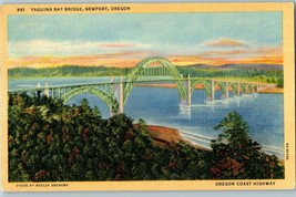 Postcard Yaquina Bay Bridge Newport Oregon - £6.65 GBP