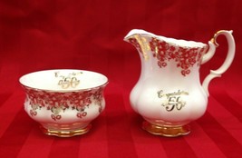 Royal Albert 50th Anniversary Gold On White Fine Bone China Open Sugar B... - $23.03 CAD