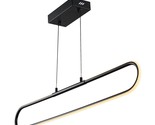 JONATHAN Y Ned 39&quot; Dimmable Adjustable Integrated LED Black Metal Linear... - $126.18