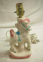 Vintage 1950s Baby Nursery Room Horse Pony Lamp No Shade Nursery Table W... - £54.75 GBP