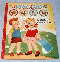 1953 Rebus Bonnie Book Henny Penny Story in Words and Pictures - £6.25 GBP