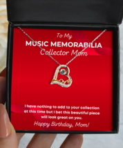 Music Memorabilia Collector Mom Necklace Birthday Gifts - Love Pendant Jewelry  - £39.92 GBP