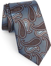  Ermenegildo Zegna Blue Paisley Pattern Italian Silk Tie - $130.00