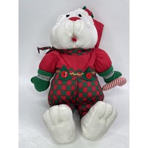 Christmas Bunny Plush International Silver Co Rabbit Stuffed Animal - £7.74 GBP