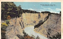 Letchworth Park Ny~Canyon Below Glen Iris Postcard - £5.35 GBP