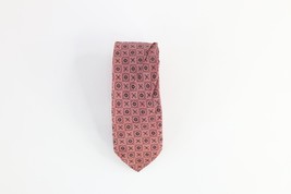 Vintage 60s Rockabilly Geometric Silk Skinny Neck Tie Dress Tie Wedding USA - £18.46 GBP