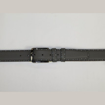 Men Genuine Leather Belt PIERO ROSSI Turkey Soft Full Grain Hand Stitch 301 Gray image 3