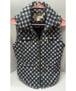 Michael Kors Women's S Black &amp; White Puffy Sleeveless Zipper Up Jacket Vest - $24.75