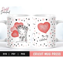 Valentine Mug Svg, Valentines Mug Wraps For Sublimation, Cricut Mug Press Svg - £3.10 GBP