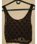 H&amp;M Divided Crop Top, See-Through/Mesh/Transparent, Dot, Women&#39;s Size 10... - $13.66 CAD