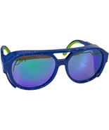 Pit Viper Blue Green Reflective Lens Sunglasses Blue Frame Goth Steam Punk - $54.45