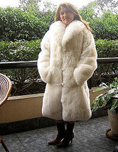 White women Baby Alpaca fur long coat, outerwear, 2X-small - £655.19 GBP