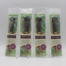 4-Pack | EcoTools Flat Foundation Makeup Brush Synthetic Taklon Bristles - £7.97 GBP