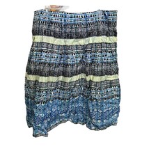 Dress barn blue geometric A line Skirt Size 16 - £8.89 GBP